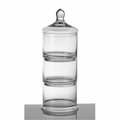 Diamond Star 17 x 6.5 in. 3 Storage Bowl Tower with Lid, Clear 62038